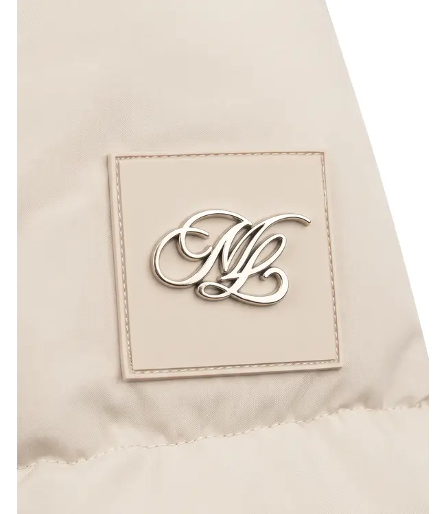 Malelions Jas Emblem Puffer Beige
