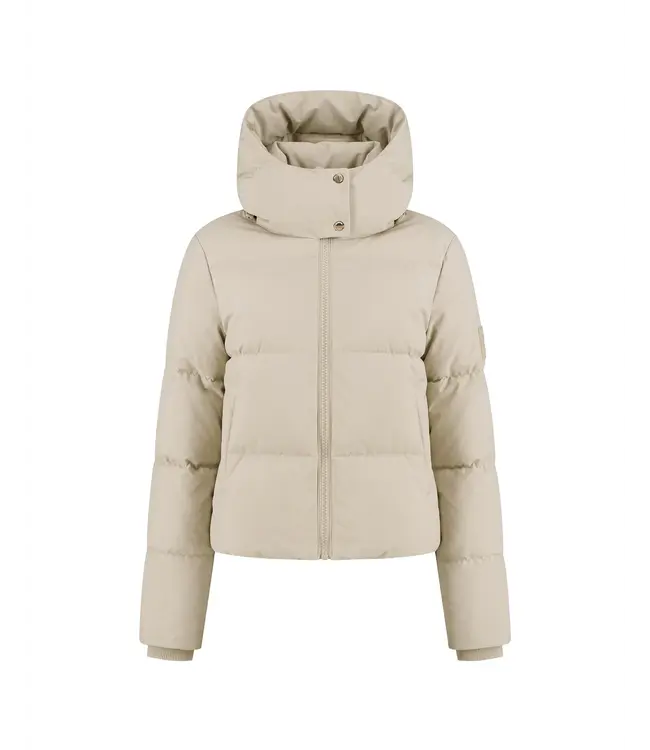 Malelions Jas Emblem Puffer Beige