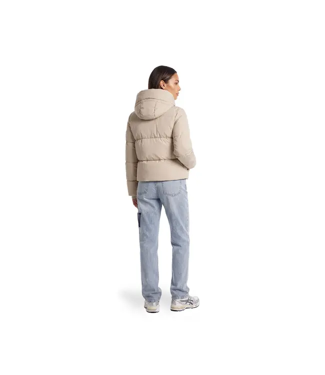 Malelions Jas Emblem Puffer Beige