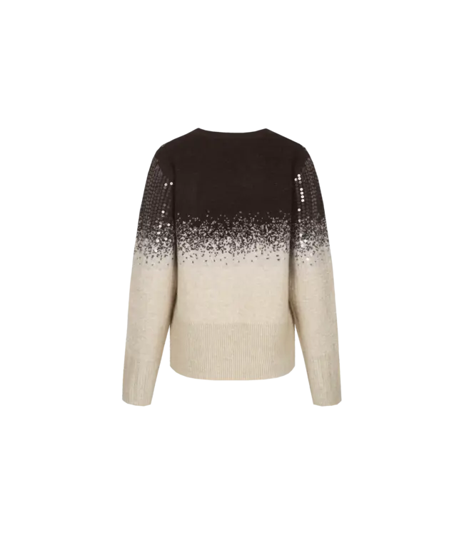 CS The Label Trui Krissy Dark Chocolate/Sand