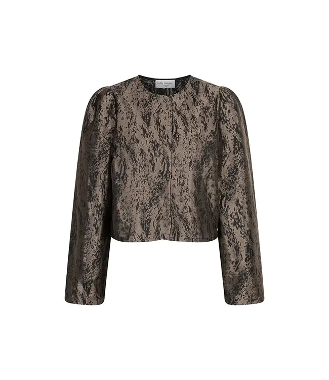 Lofty Manner Blouse Hedda Jacquard Taupe