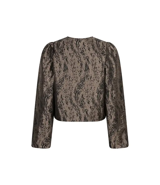 Lofty Manner Blouse Hedda Jacquard Taupe