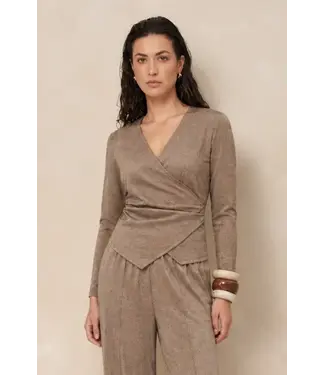 Lofty Manner Lofty Manner Top Jori Wrap Taupe