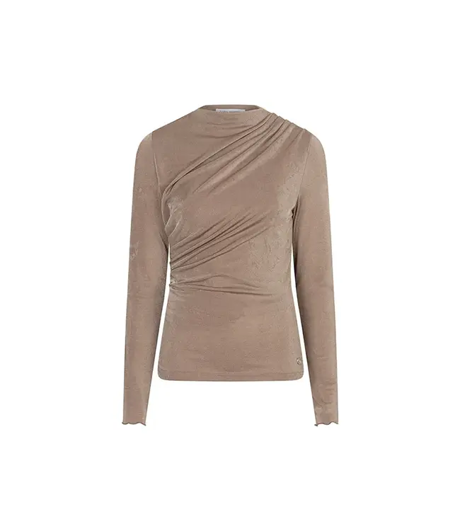 Lofty Manner Top Jimmi Draped Uni Taupe