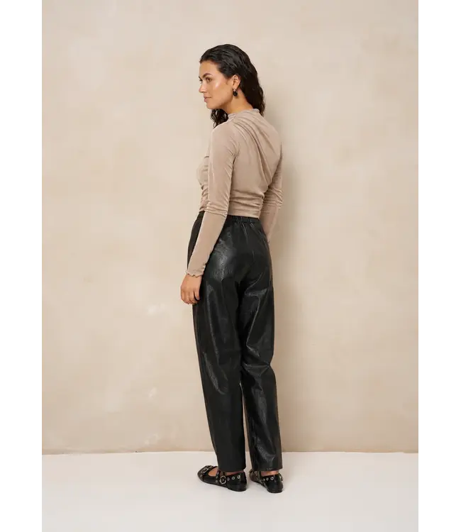 Lofty Manner Top Jimmi Draped Uni Taupe