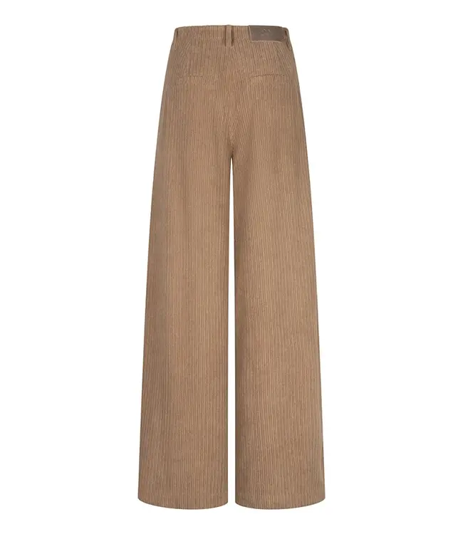 Lofty Manner Broek Josy Pleated Curduroy Taupe