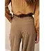 Lofty Manner Broek Josy Pleated Curduroy Taupe
