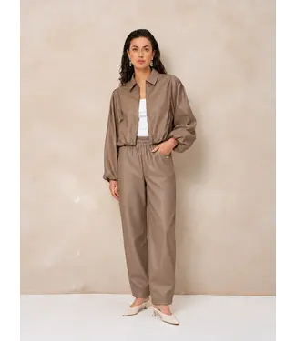 Lofty Manner Lofty Manner Broek Janne Balloon PU Taupe