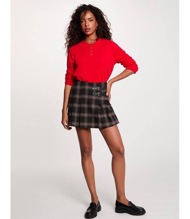 Morgan Skort Shoto.f Noir Checked