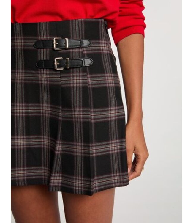 Morgan Skort Shoto.f Noir Checked