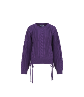 Fluresk Fluresk Trui Sweater Louve Knit Velour Violet