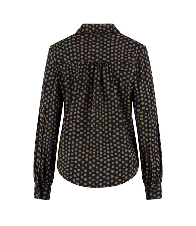 Lady Day Blouse Sterre Truffle/Black