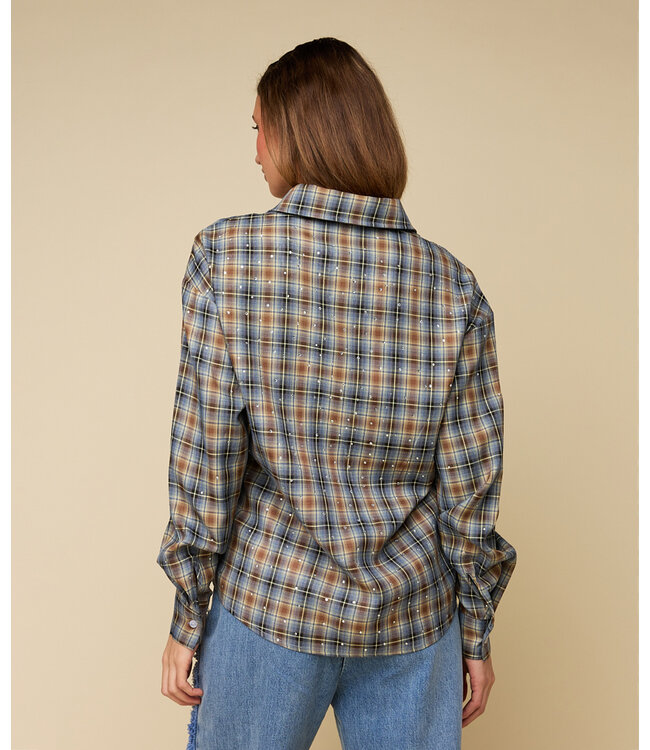 HEYB Blouse Sylvie Shiny Check Print