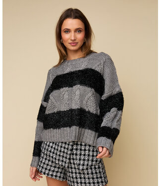 HEYB HEYB Trui Lola Grey Black