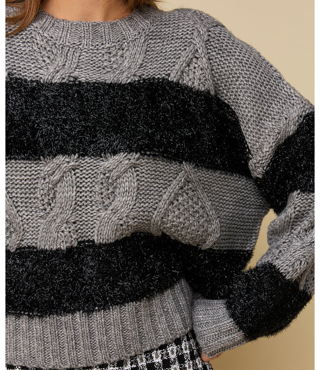 HEYB Trui Lola Grey Black