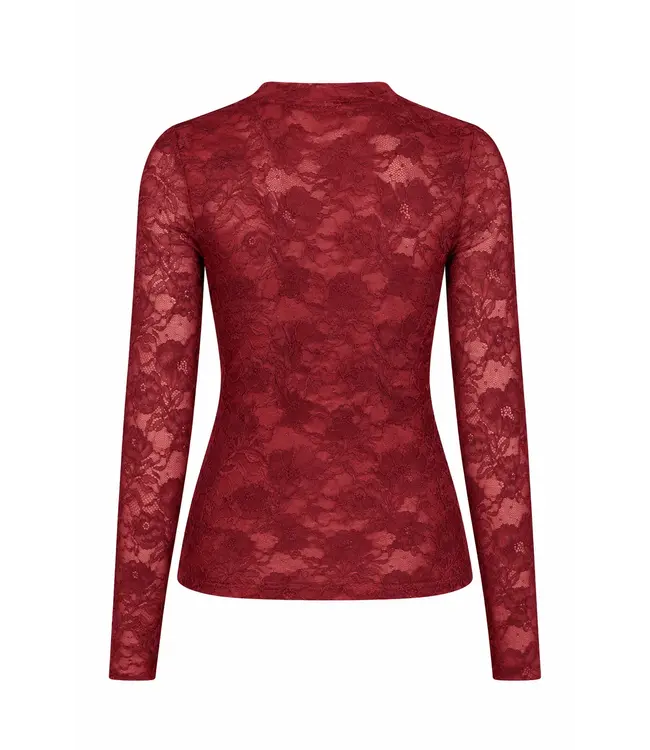 Lofty Manner Top Irea Lace Brick Red