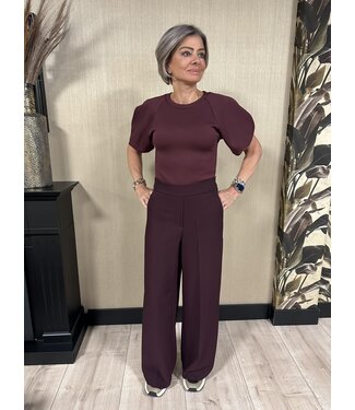 Rinascimento Rinascimento Pantalon Diana Bordeaux