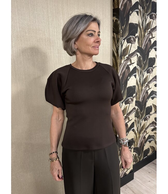 Rinascimento Top Maglietta Marrone Brown