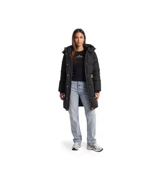 Malelions Malelions Jas Emblem Mid length Puffer Jacket Black