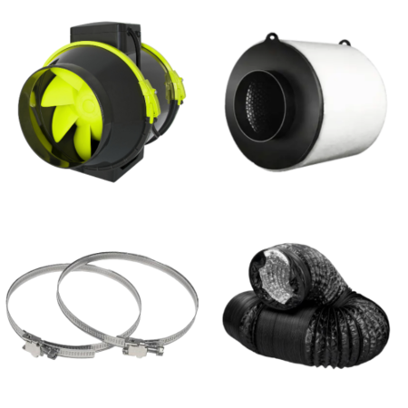 Garden Highpro Complete GHP Buisventilator + Filter 187m3 (100mm)