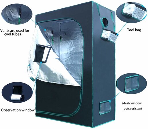 Mars Hydro Mars Hydro Kweektent 120x60x180 cm Mars Hydro Mars Hydro Kweektent 120x60x180 cm