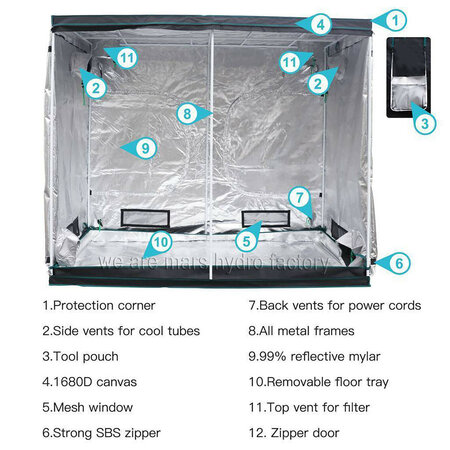 Mars Hydro Mars Hydro Kweektent 120x240x200 cm