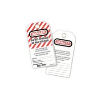 Laminated lock-out tags (12 psc) 497A