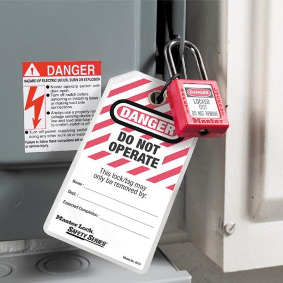 Laminated lock-out tags (12 psc) 497A