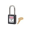 Master Lock Sicherheitsvorhängeschloss schwarz 410BLK, 410KABLK