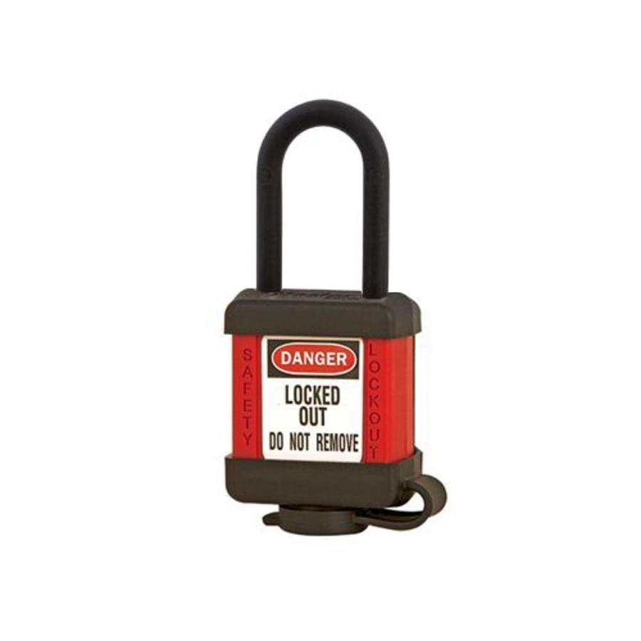 Amigo Safety :: Candado de Seguridad Termoplástico Dieléctrico Zenex Master  Lock Rojo 406RED 38 x 38 mm