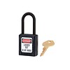 Master Lock Sicherheitsvorhängeschloss schwarz 406BLK, 406KABLK