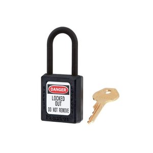 Master Lock Sicherheitsvorhängeschloss schwarz 406BLK, 406KABLK