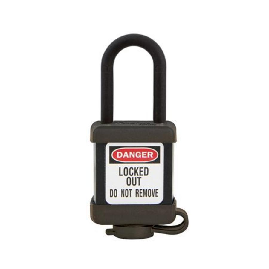 Safety padlock black 406BLK, 406KABLK