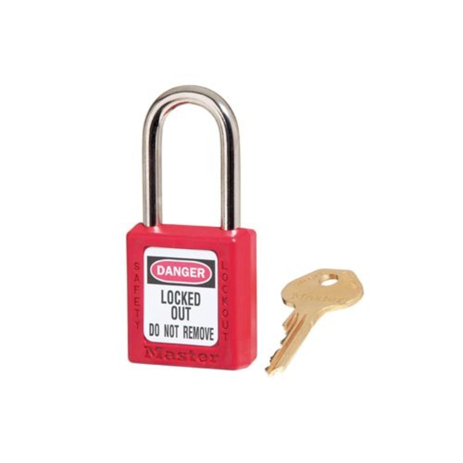 Safety padlock red 410DRED in blister packaging