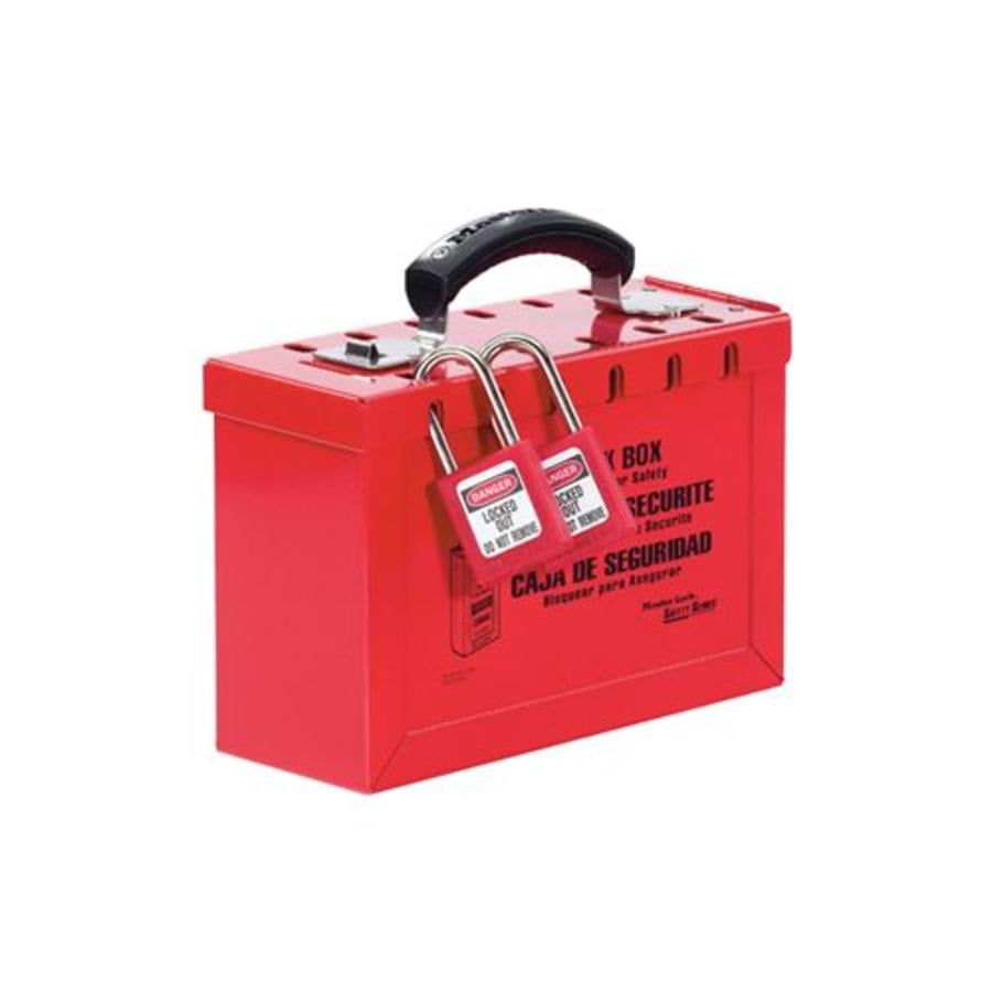 Master Lock Group lock-out box red 498A lockout-tagout-shop