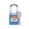 Nylon safety padlock blue 051344