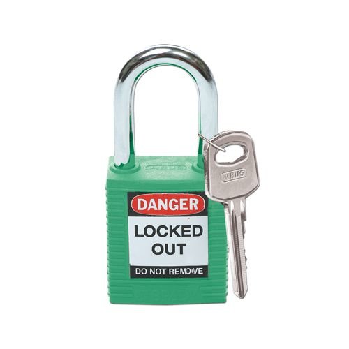 Nylon safety padlock green 051345 