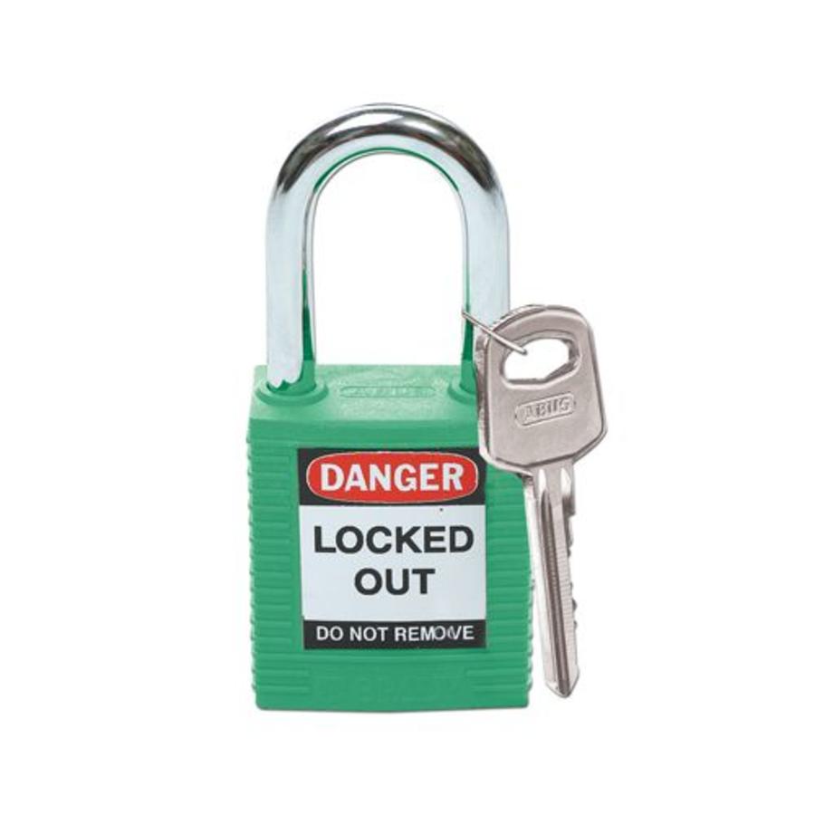 Nylon safety padlock green 051345