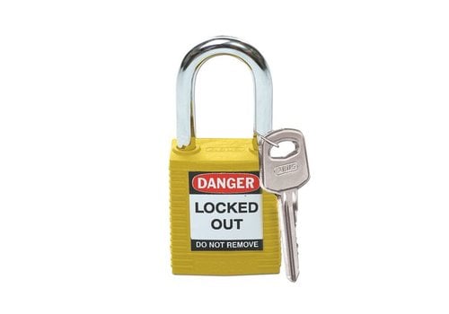 Nylon safety padlock yellow 051346 