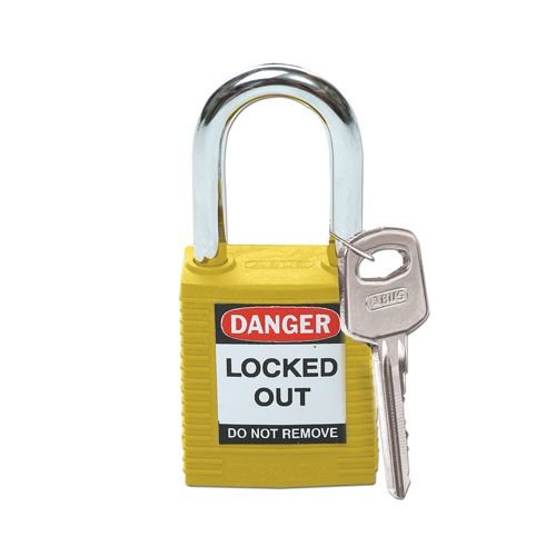 Nylon safety padlock yellow 051346 