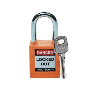 Brady Nylon safety padlock orange 051347