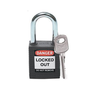 Brady Nylon safety padlock black 051353