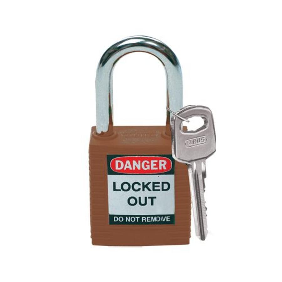 Nylon safety padlock brown 813636