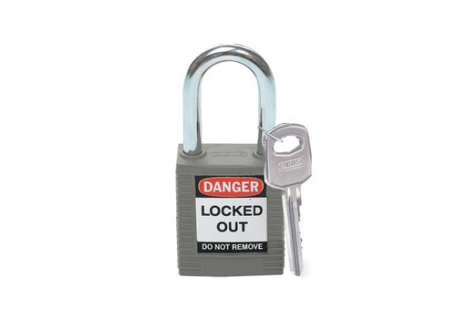 Nylon safety padlock grey 814113 