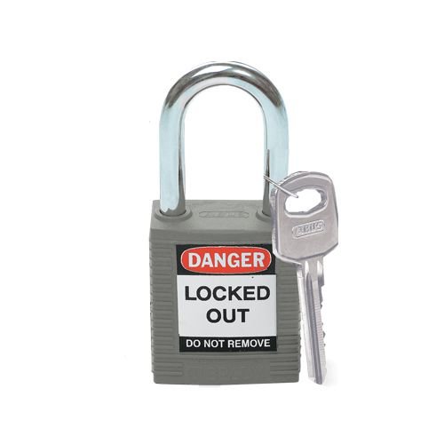 Nylon safety padlock grey 814113 