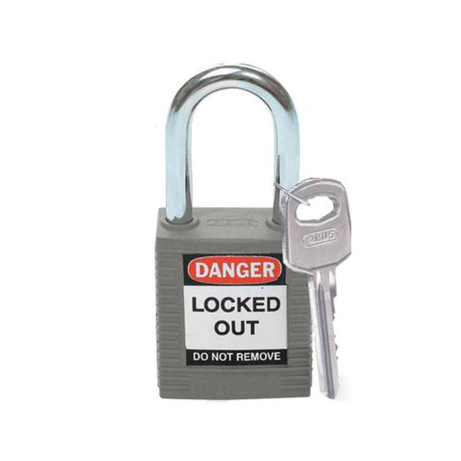 Nylon safety padlock grey 814113