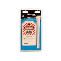 Gelamineerde lockout-tags (12 stuks) 497AD in Engels en blisterverpakking