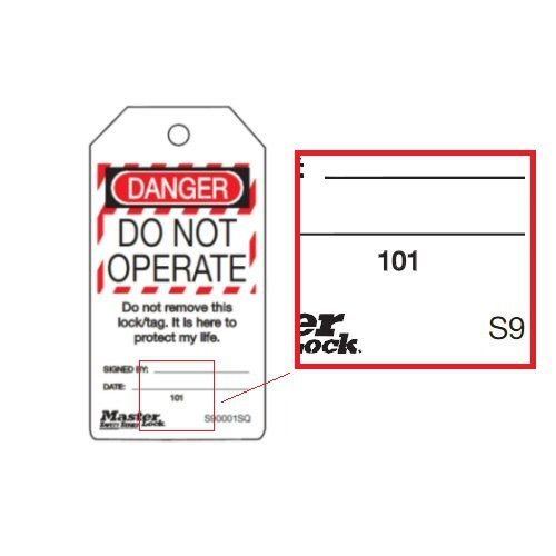 Safety tags Guardian Extreme numbered S90001SQ 