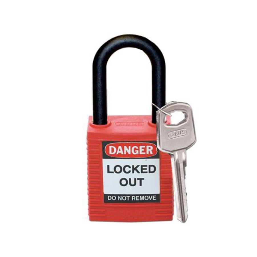 Nylon safety padlock red 813594