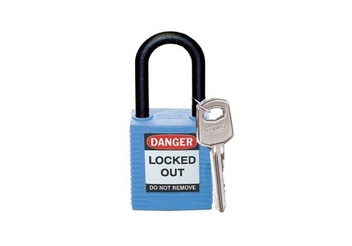 Nylon safety padlock blue 813593 